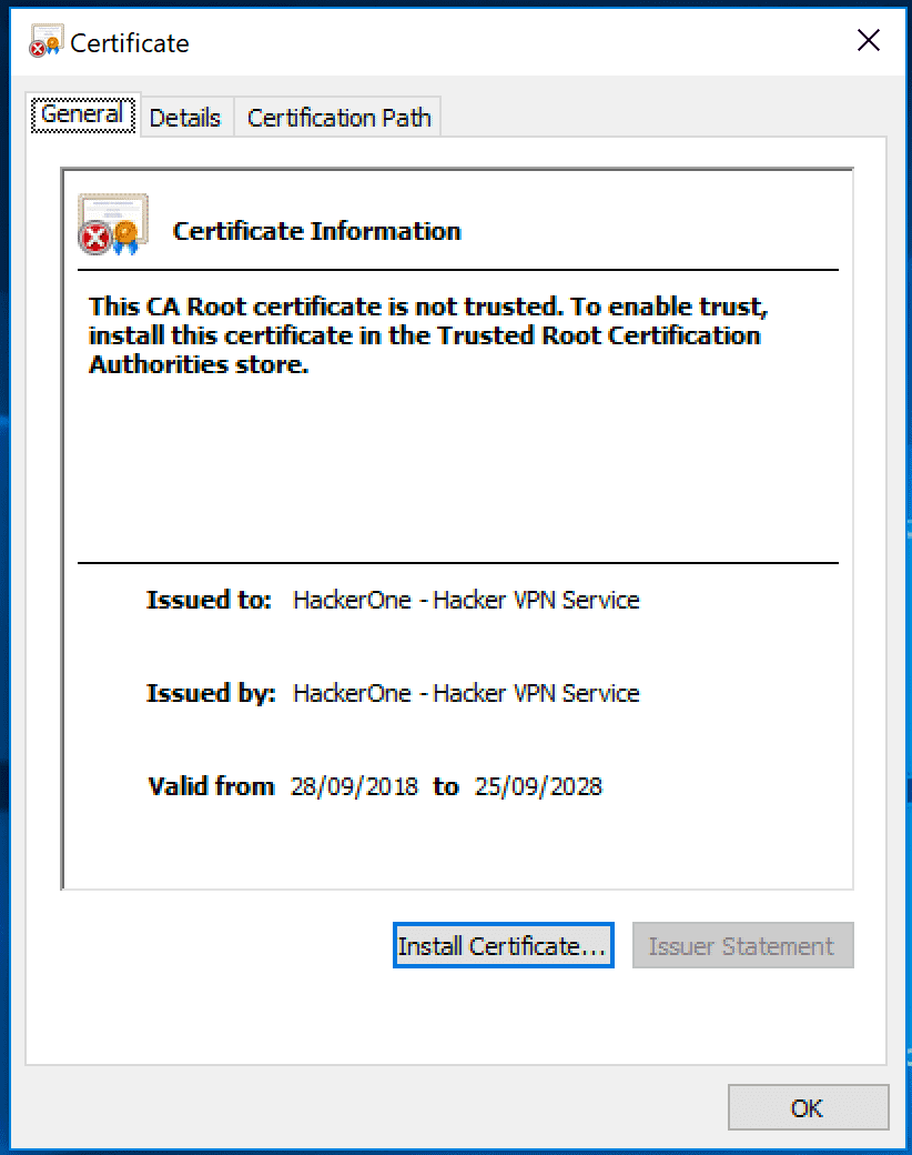 Install Machine Certificate Windows 10